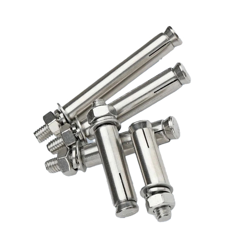 Stainless steel expansion bolts that explode upon tensioning ¨C used for external expansion of foundation bolts and expansion pipes