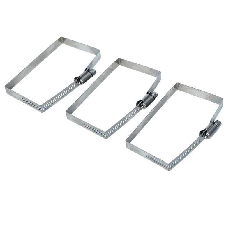 Stainless steel clamp, square American-style hose clamp; stainless steel industrial cable square tube holder