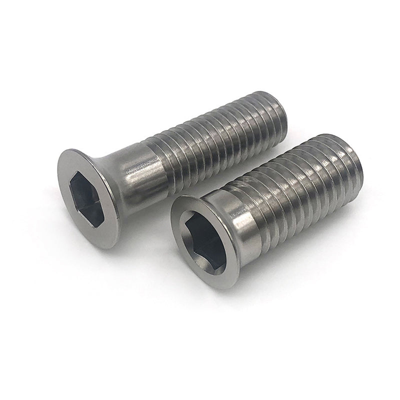 Countersunk hexagon hollow screw; stainless steel machine thread, half-threaded screw