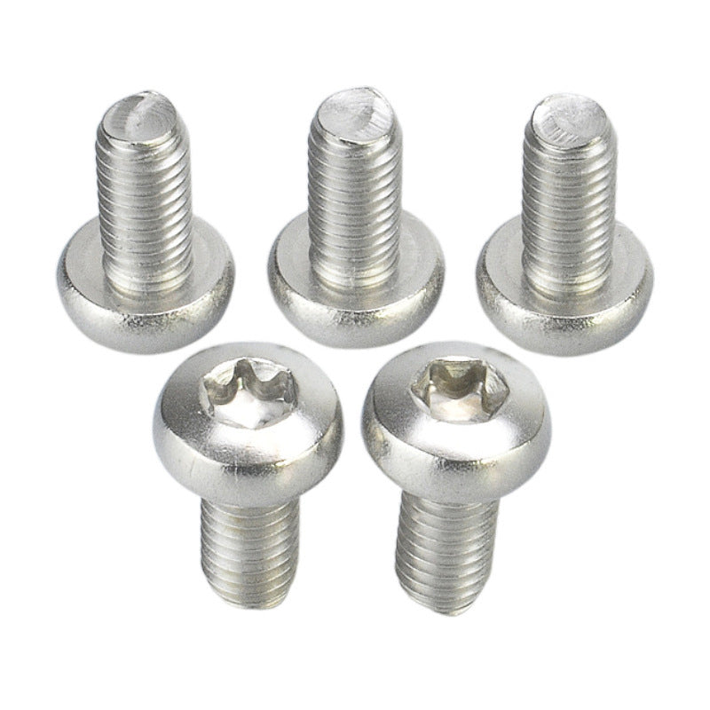 Plum blossom-shaped anti-theft screw head; stainless steel screw with tamper-proof groove mechanism