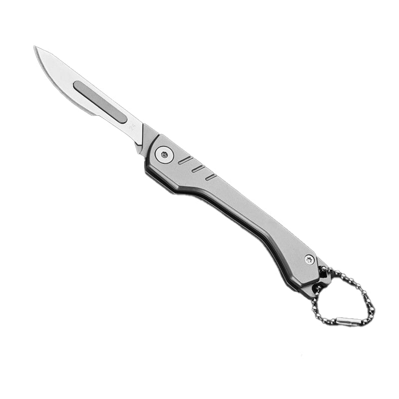 Portable full-steel mini knife, foldable surgical blade, multi-functional art knife