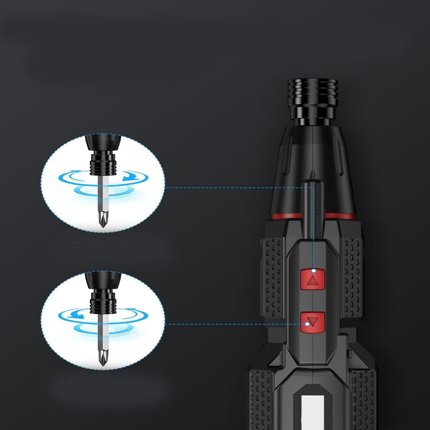 Electric cordless screwdriver set, rechargeable screwdriver set with 13 drill bits.