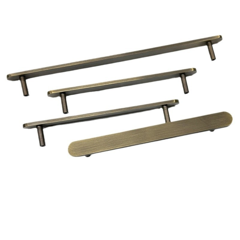 Chinese style solid gold long-hole brass handles for furniture hardware, clothing, shoes, kitchen drawers, and cabinet doors.