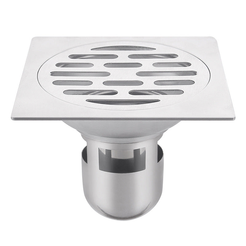 Thickened 304 stainless steel floor drain, 12cm deep water seal floor drain for bathrooms, DN75 hotel engineering floor drain.