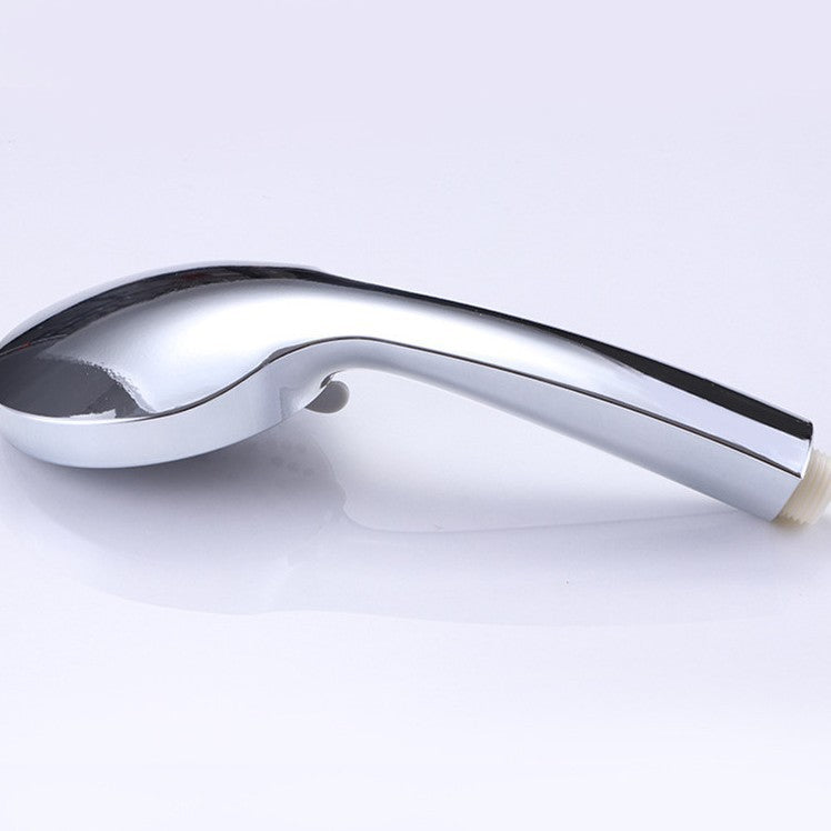ABS electroplated shower head with five adjustable settings for home use in bathrooms and showers.