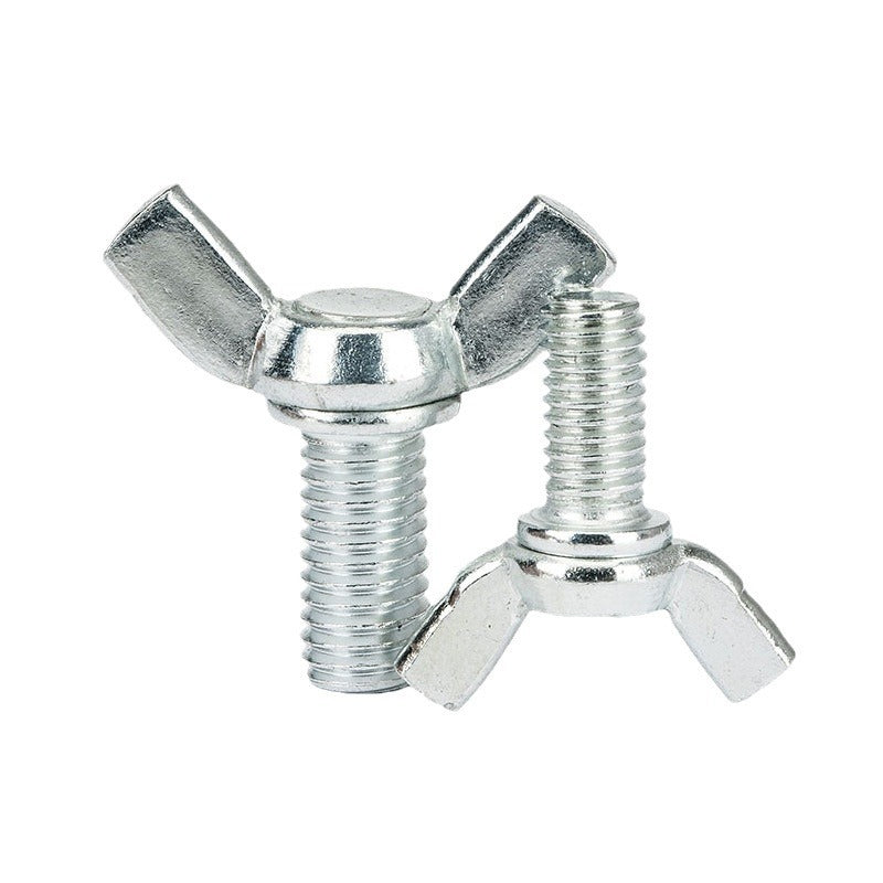Carbon steel hand-tightened butterfly horn screw, yuanbao butterfly-shaped thumb screw