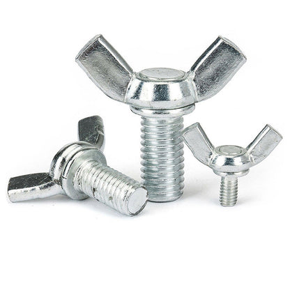 Carbon steel hand-tightened butterfly horn screw, yuanbao butterfly-shaped thumb screw