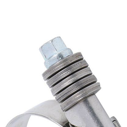 American-style heavy-duty gasket clamps. Shock-absorbing, reinforced pipe clamps with constant pressure and high torque
