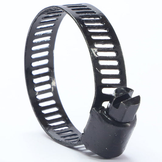 Stainless steel black one-piece hose clamp for surveillance equipment; hood fan clamp; gas pipe fitting clip