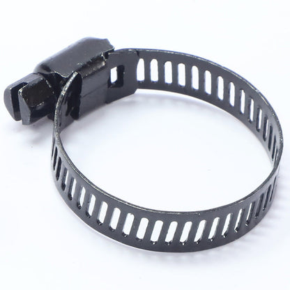 Stainless steel black one-piece hose clamp for surveillance equipment; hood fan clamp; gas pipe fitting clip