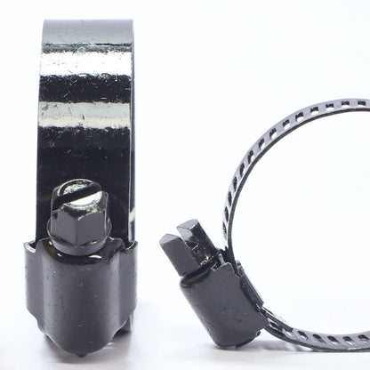 Stainless steel black one-piece hose clamp for surveillance equipment; hood fan clamp; gas pipe fitting clip