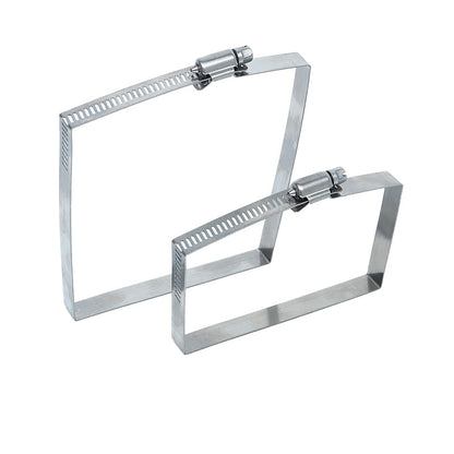 Stainless steel clamp, square American-style hose clamp; stainless steel industrial cable square tube holder