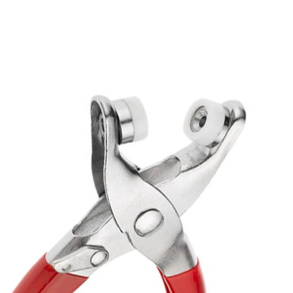 Five-clawed snap fastener pliers ¨C a tool for installing hollow five-clawed snap fasteners on baby crawling garments with metallic snaps