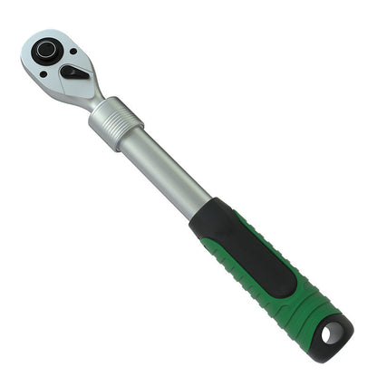Extended, telescopic, double-direction ratchet quick wrench