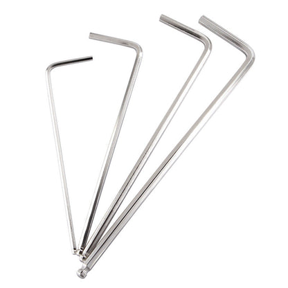 Nickel-plated L-shaped hex wrench, metric screwdriver, manual hex key