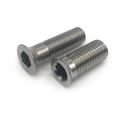 Countersunk hexagon hollow screw; stainless steel machine thread, half-threaded screw