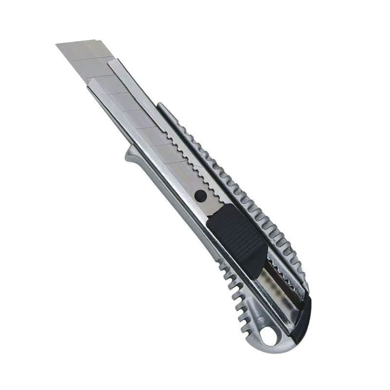 Zinc alloy 18-mm art knife, heavy-duty metal blade