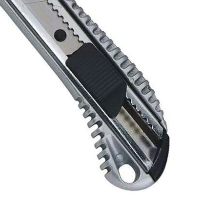 Zinc alloy 18-mm art knife, heavy-duty metal blade