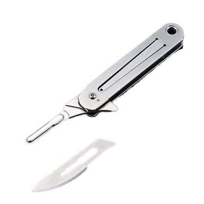Stainless Steel Quick-Open Pencil Knife Mini Folding Keychain Knife