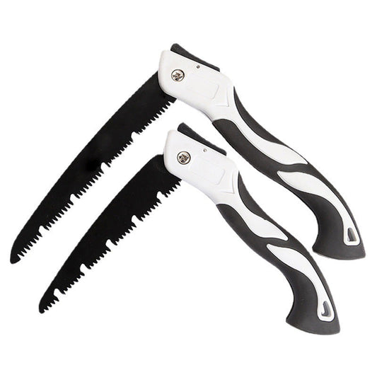 Small handheld folding saw for cutting, ideal for carpentry work