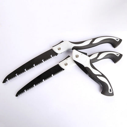 Small handheld folding saw for cutting, ideal for carpentry work