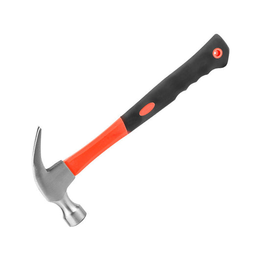 Horned wooden hammer for driving and pulling nails