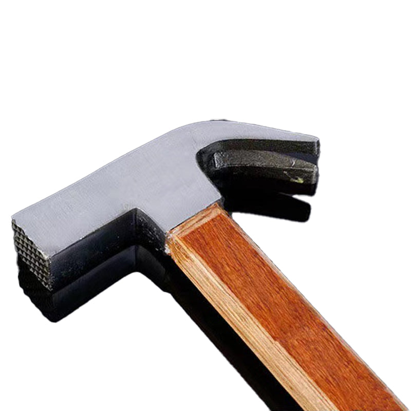 Nail-absorbing anti-slip carpenters claw hammer, long-handled round-headed hammer with rough surface