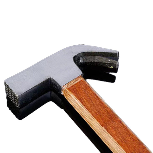 Nail-absorbing anti-slip carpenters claw hammer, long-handled round-headed hammer with rough surface