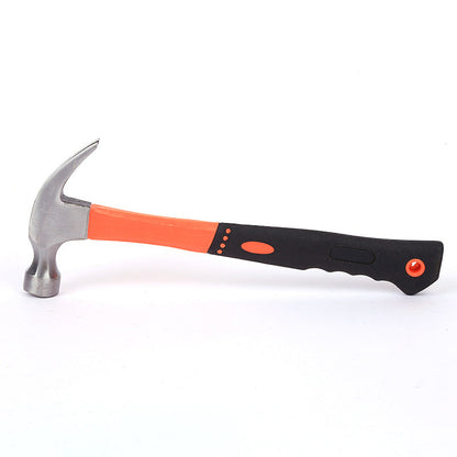 Mini claw hammer, fiber-handled claw hammer with plastic-coated nail punch