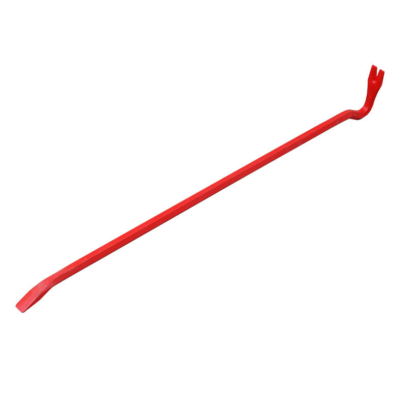 Iron-tipped carbon steel rod, red nail puller/pickaxe