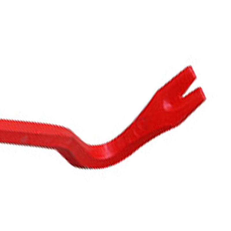 Iron-tipped carbon steel rod, red nail puller/pickaxe