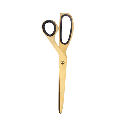 Asymmetrical scissors, stainless steel design, golden scissors