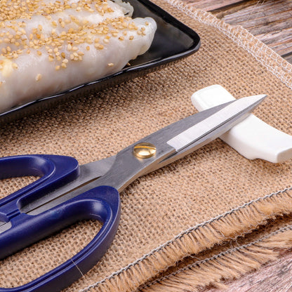 Heavy-duty thickened stainless steel kitchen scissors, ideal for bone cutting