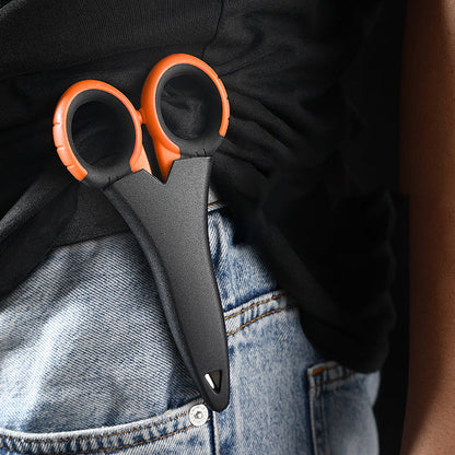 Scissors for professional braided lines, with serrated edges and stainless steel construction, versatile for fly fishing