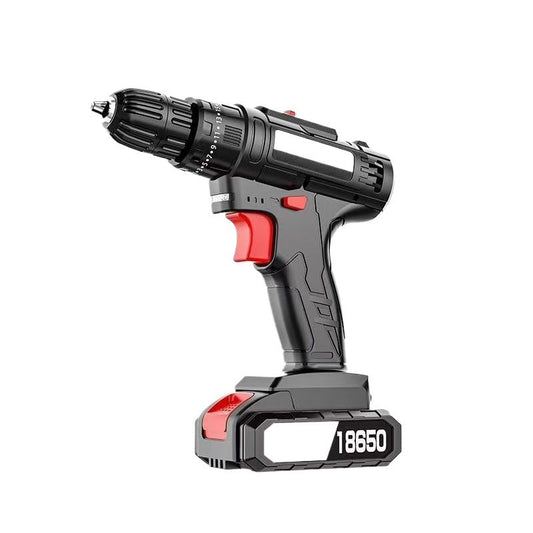 Industrial-grade high-power electric drill, lithium-ion dual-speed cordless drill, impact drill, household multi-functional electric screwdriver