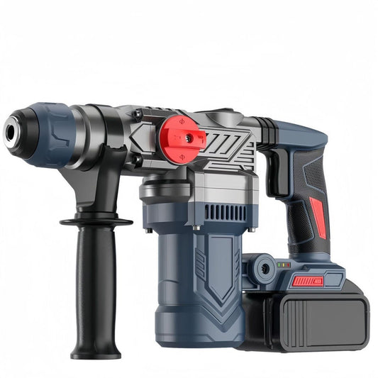 Mini brushless rechargeable electric hammer/pick, high-power impact drill, concrete industrial lithium-ion heavy-duty electric hammer