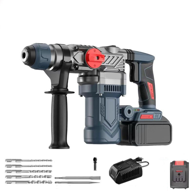 Mini brushless rechargeable electric hammer/pick, high-power impact drill, concrete industrial lithium-ion heavy-duty electric hammer