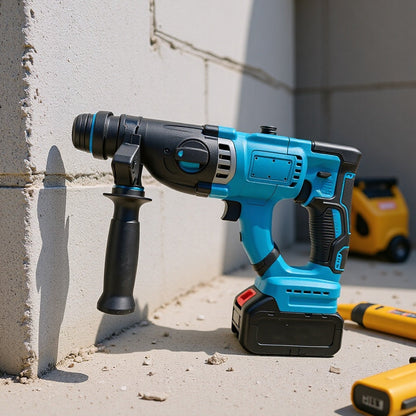 Lithium-ion battery, four-pit MT model, electric hammer, industrial concrete drilling power tool, rechargeable three-function electric pick.