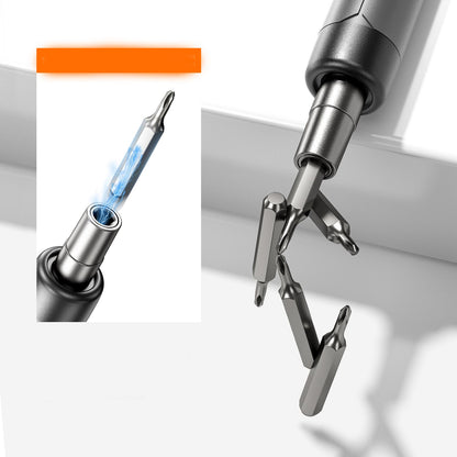 New electric screwdriver set: quiet, durable, high torque, multifunctional, portable, supports charging while in use, and operates silently.