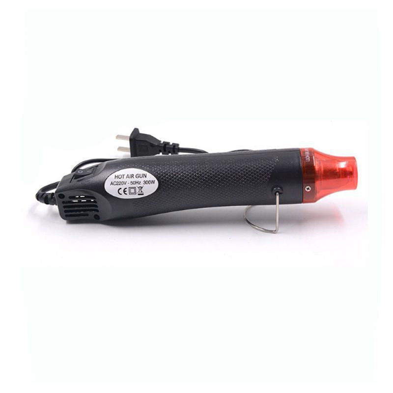 Heat shrink tubing, heat gun, small craft tool for heating polymer clay and heat shrinking tubing for shaping.