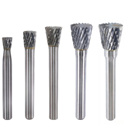 Carbide tungsten steel rotary file, N-type inverted cone end mill, metal jade and wood carving grinding and polishing electric grinding head