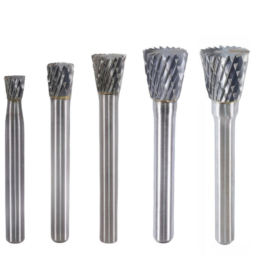Carbide tungsten steel rotary file, N-type inverted cone end mill, metal jade and wood carving grinding and polishing electric grinding head