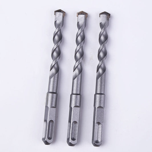 Square shank four-flute alloy hammer drill bit for concrete through-wall drilling, impact drill bit for wall drilling, hammer drill bit.