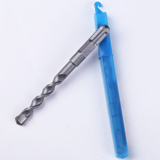Square shank four-flute alloy hammer drill bit for concrete through-wall drilling, impact drill bit for wall drilling, hammer drill bit.