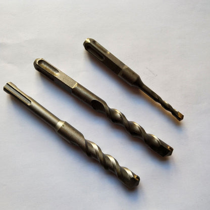Square shank four-flute alloy hammer drill bit for concrete through-wall drilling, impact drill bit for wall drilling, hammer drill bit.