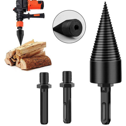 Wood splitting tool, wood splitting drill bit, wood chopping cone, household electric hammer drill, electric drill, impact drill, water drill bit for splitting wood.