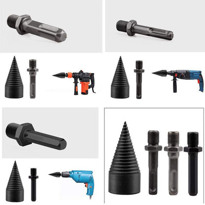 Wood splitting tool, wood splitting drill bit, wood chopping cone, household electric hammer drill, electric drill, impact drill, water drill bit for splitting wood.