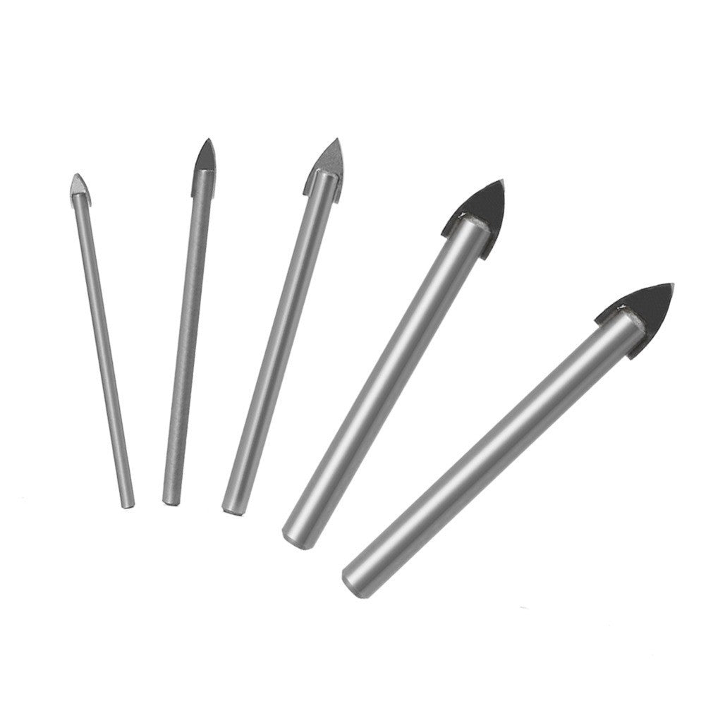 Wholesale round shank flat-head ceramic tile drill bits, glass ceramic concrete cement wall hole openers, alloy triangular drill bits