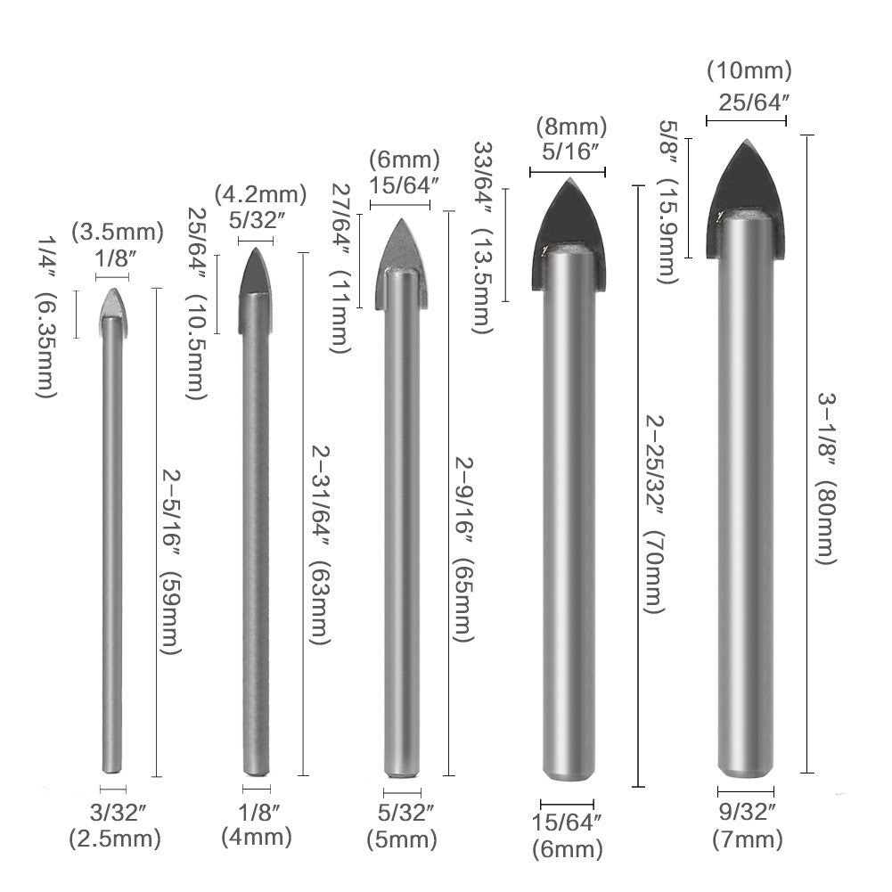 Wholesale round shank flat-head ceramic tile drill bits, glass ceramic concrete cement wall hole openers, alloy triangular drill bits