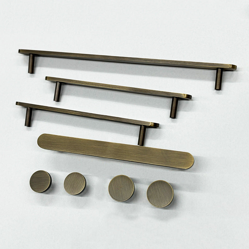 Chinese style solid gold long-hole brass handles for furniture hardware, clothing, shoes, kitchen drawers, and cabinet doors.